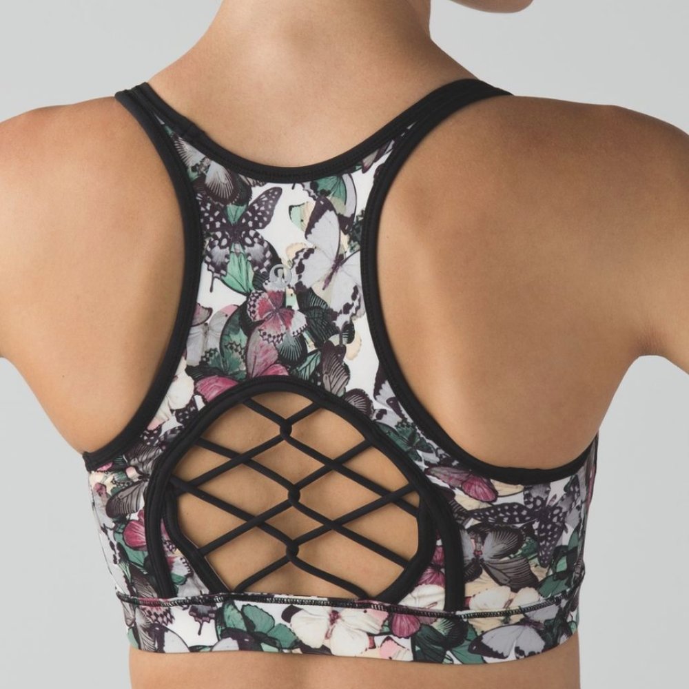 LULULEMON- Sweaty or Not Bra II-Butterfly/Multi -4